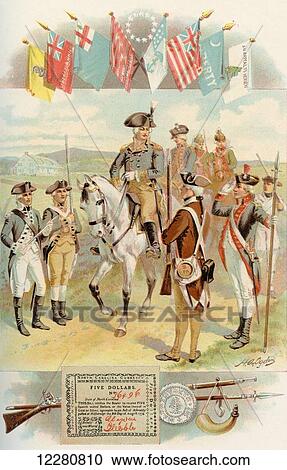 Flags, Uniforms Currency and Arms of the American Revolution. From The History of Our Country, published 1900. View Large Photo Image Stock Image - Flags, Uniforms Currency and Arms of the American Revolution. From The History of Our Country, published 1900.. Fotosearch