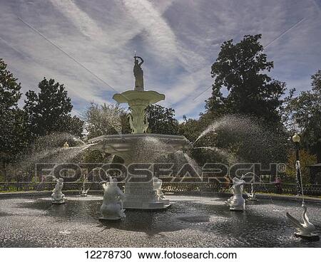 Forsyth Park fountain; Savannah, Georgia, United States of America View Large Photo Image Stock Image - Forsyth Park fountain; Savannah, Georgia, United States of America. Fotosearch
