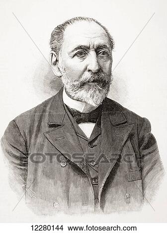 Picture - Francisco Asenjo Barbieri, 1823 – 1894. Composer of the popular Spanish opera form, zarzuela. From La Ilustracion Española y Americana, published 1892.. Fotosearch