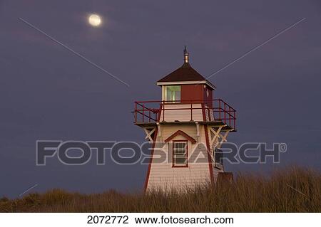 Full Moon And Covehead Lighthouse, Prince Edward Island National Park, Prince Edward Island View Large Photo Image Stock Image - Full Moon And Covehead Lighthouse, Prince Edward Island National Park, Prince Edward Island. Fotosearch