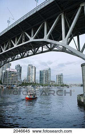 Granville Street Bridge From Granville Island, False Creek, Vancouver, British Columbia View Large Photo Image Stock Photography - Granville Street Bridge From Granville Island, False Creek, Vancouver, British Columbia. Fotosearch