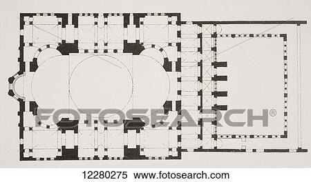 Ground Plan Of The Hagia Sophia Istanbul Turkey From