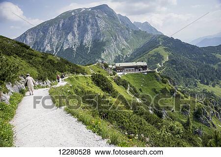 Hiking trail, Berchtesgadener Land; Schonau am Konigsee, Bavaria, Germany View Large Photo Image Stock Photo - Hiking trail, Berchtesgadener Land; Schonau am Konigsee, Bavaria, Germany. Fotosearch