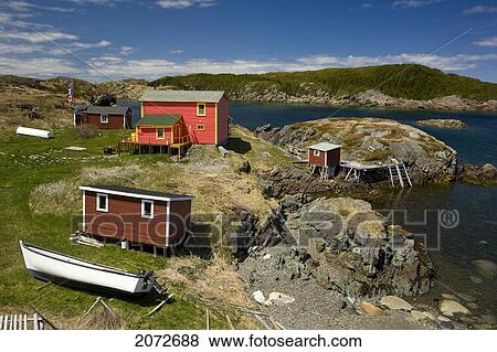 House And Outbuildings, Change Islands, Newfoundland & Labrador View Large Photo Image Stock Photo - House And Outbuildings, Change Islands, Newfoundland & Labrador. Fotosearch