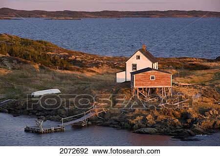 House And Stage, Change Islands, Newfoundland & Labrador View Large Photo Image Stock Image - House And Stage, Change Islands, Newfoundland & Labrador. Fotosearch