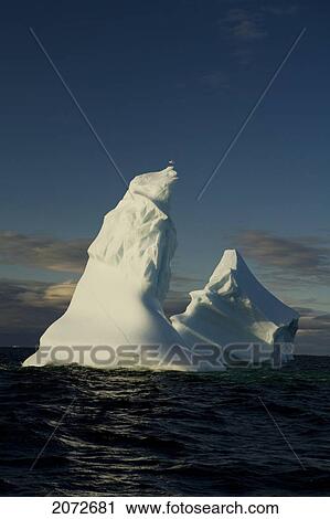 Stock Image - Icebergs Off Coast Of Fogo Island, Newfoundland & Labrador. Fotosearch