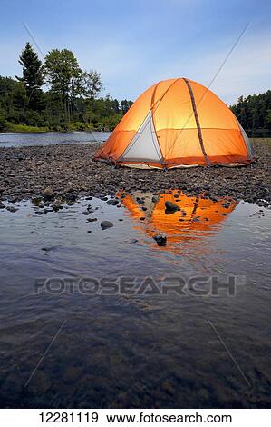 Illuminated tent on the Muskoka river; Bracebridge, Ontario, Canada View Large Photo Image Stock Photo - Illuminated tent on the Muskoka river; Bracebridge, Ontario, Canada. Fotosearch