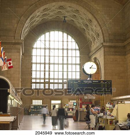 Interior Of Union Station, Toronto, Ontario View Large Photo Image Stock Photo - Interior Of Union Station, Toronto, Ontario. Fotosearch