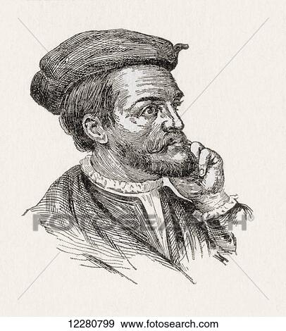 Jacques Cartier 1491 1557 French Navigator And Explorer From The History Of Our Country Published 19 Stock Photo Fotosearch