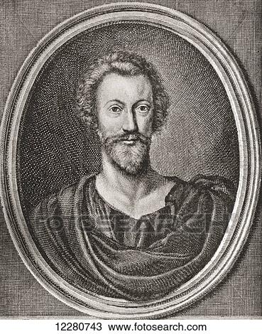 Stock Image - John Donne, 1572 - 1631. English metaphysical poet, satirist, lawyer and cleric in the Church of England. From The Poems of John Donne, published 1912. Fotosearch