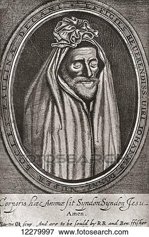 Stock Photo - John Donne, from the frontispiece to Death's Duel, 1632. John Donne, 1572 - 1631. English metaphysical poet, satirist, lawyer and cleric in the Church of England. From The Poems of John Donne, published 1912. Fotosearch