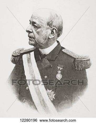 Stock Photograph - José María Beránger y Ruiz de Apodaca, 1824 – 1907. Spanish military officer and Minister of the Navy. From La Ilustracion Española y Americana, published 1892.. Fotosearch