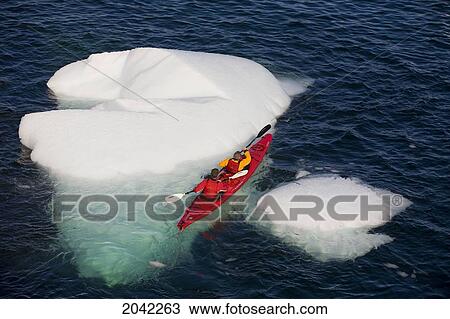 Kayakers Paddling Over Iceberg, Quirpon Island, Newfoundland & Labrador View Large Photo Image Stock Image - Kayakers Paddling Over Iceberg, Quirpon Island, Newfoundland & Labrador. Fotosearch