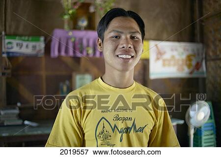 Stock Photo - Local Young Man, Bagan, Myanmar (Burma). Fotosearch