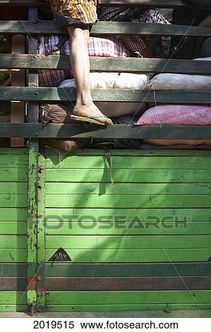 Stock Photography - Luggage On A Bus, Bagan, Myanmar (Burma). Fotosearch
