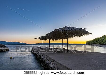 Makarska Riviera at dusk; Dalmatia, Croatia View Large Photo Image Stock Photograph - Makarska Riviera at dusk; Dalmatia, Croatia. Fotosearch