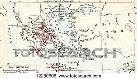 Map of Mycenean Greece and the Orient c. 1450 B. C. From Historical Atlas, published 1923. View Large Photo Image Stock Photograph - Map of Mycenean Greece and the Orient c. 1450 B. C. From Historical Atlas, published 1923.. Fotosearch