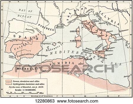 Map of Rome and Carthage at the beginning of the Second Punic War, 218 BC. From Historical Atlas, published 1923. View Large Photo Image Stock Image - Map of Rome and Carthage at the beginning of the Second Punic War, 218 BC. From Historical Atlas, published 1923.. Fotosearch