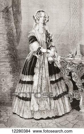 Maria Amalia of Naples and Sicily, 1782 – 1866. French queen consort as the wife of Louis Philippe I. From L'Univers Illustre, published 1866. View Large Photo Image Picture - Maria Amalia of Naples and Sicily, 1782 – 1866. French queen consort as the wife of Louis Philippe I. From L'Univers Illustre, published 1866.. Fotosearch
