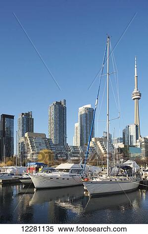Marina and Toronto skyline; Toronto, Ontario, Canada View Large Photo Image Stock Photography - Marina and Toronto skyline; Toronto, Ontario, Canada. Fotosearch