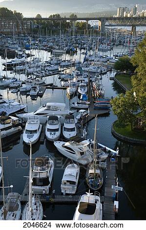 Picture - Marina In False Creek At Granville Island, Vancouver, British Columbia. Fotosearch