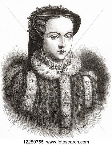 Stock Photography - Mary I of England, aka Bloody Mary, 1516 – 1558. Queen of England and Ireland. From The Century Edition of Cassell's History of England, published 1901.. Fotosearch