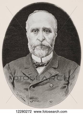 Stock Image - Miguel de los Santos Álvarez, 1817–1892. Spanish writer. From La Ilustracion Española y Americana, published 1892.. Fotosearch