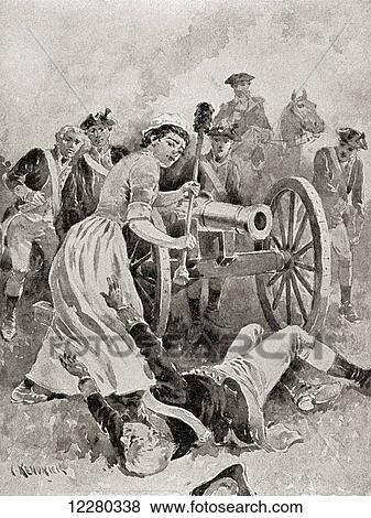 Molly Pitcher at Monmouth. Nickname of a woman said to have fought in the Battle of Monmouth, during the American Revolutionary War, generally believed to have been Mary Ludwig Hays McCauley, 1754-1832. From The History of Our Country, published 1900. View Large Photo Image Stock Photo - Molly Pitcher at Monmouth. Nickname of a woman said to have fought in the Battle of Monmouth, during the American Revolutionary War, generally believed to have been Mary Ludwig Hays McCauley, 1754-1832. From The History of Our Country, published 1900.. Fotosearch