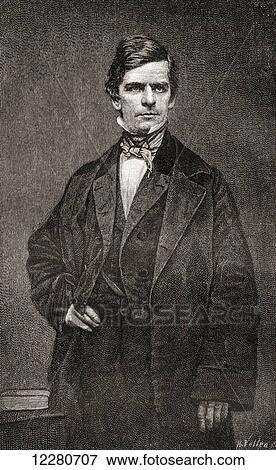 Stock Photo - Nathaniel Prentice (or Prentiss) Banks, 1816 –1894. American politician and Union general during the American Civil War. From The Century Magazine, published 1887.. Fotosearch
