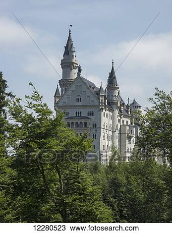 Stock Image - Neuschwanstein Castle; Schwangau, Bavaria, Germany. Fotosearch
