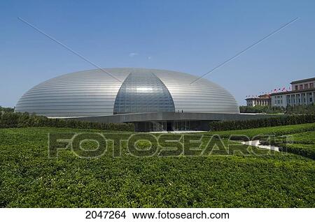Picture - New National Grand Theater, Beijing, China. Fotosearch