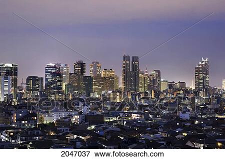 Nishi-Shinjuku Skyline, Tokyo, Japan View Large Photo Image Stock Photo - Nishi-Shinjuku Skyline, Tokyo, Japan. Fotosearch