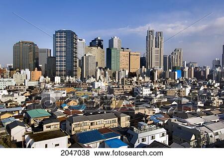 Nishi-Shinjuku Skyline, Tokyo, Japan View Large Photo Image Stock Photo - Nishi-Shinjuku Skyline, Tokyo, Japan. Fotosearch