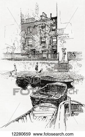 Nos. 118-119, Cheyne Walk, Chelsea, London, England. The last dwelling place of Joseph Mallord William J. M. W. Turner. From The Century Magazine, published 1887. View Large Photo Image Stock Photo - Nos. 118-119, Cheyne Walk, Chelsea, London, England. The last dwelling place of Joseph Mallord William J. M. W. Turner. From The Century Magazine, published 1887.. Fotosearch