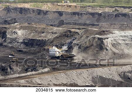 Stock Photography - Operations At The Muskeg River Mine Part Of The Albian Sands Oil Sands Project Near Fort Mcmurray, Alberta.. Fotosearch