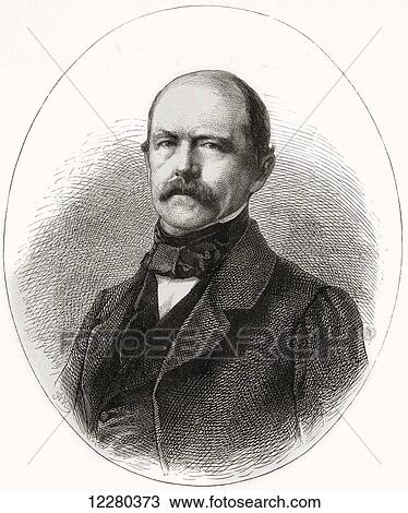 Stock Image - Otto Eduard Leopold, Prince of Bismarck, Duke of Lauenburg, 1815 – 1898, aka Otto von Bismarck. Conservative Prussian statesman and 1st chancellor of Germany. From L'Univers Illustre, published 1866.. Fotosearch