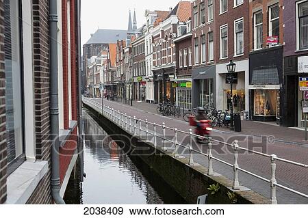 Stock Photo - Oude Langedijk In Delft, Netherlands.. Fotosearch