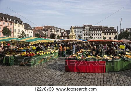 Outdoor farmers market; Mannheim, Germany View Large Photo Image Stock Image - Outdoor farmers market; Mannheim, Germany. Fotosearch