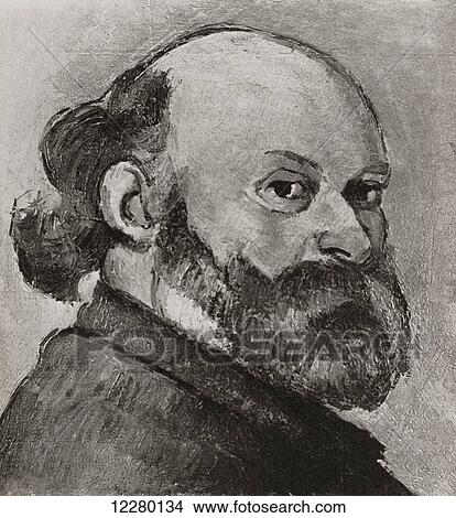 Picture - Paul Cézanne, 1839–1906. French artist and Post-Impressionist painter. From Paul Cézanne, published 1935.. Fotosearch