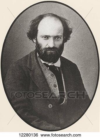 Stock Photograph - Paul Cézanne, 1839–1906. From a photograph c. 1875. French artist and Post-Impressionist painter. From Paul Cézanne, published 1935.. Fotosearch