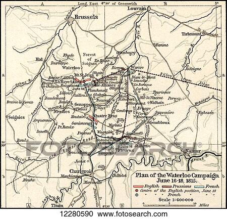 Plan of the Waterloo Campaign, June 16-18, 1815. From Historical Atlas, published 1923. View Large Photo Image Stock Image - Plan of the Waterloo Campaign, June 16-18, 1815. From Historical Atlas, published 1923.. Fotosearch