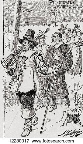 Puritans of New England. From The History of Our Country, published 1900. View Large Photo Image Stock Photo - Puritans of New England. From The History of Our Country, published 1900.. Fotosearch