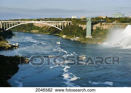Rainbow Bridge To Usa Across Niagara River, Niagara Falls, Ontario, Canada View Large Photo Image Stock Image - Rainbow Bridge To Usa Across Niagara River, Niagara Falls, Ontario, Canada. Fotosearch
