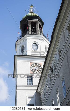 Stock Image - Residence Square, The New Residence Building; Salzburg, Austria. Fotosearch