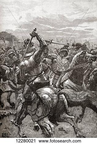 Richard III at the Battle of Bosworth Field, England, 22 August 1485. From The Century Edition of Cassell's History of England, published 1901. View Large Photo Image Stock Image - Richard III at the Battle of Bosworth Field, England, 22 August 1485. From The Century Edition of Cassell's History of England, published 1901.. Fotosearch