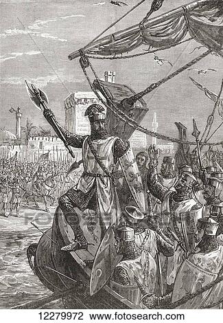Richard landing at Jaffa in 1191 during the Third Crusade. Richard I, aka Richard the Lionheart and Richard Coeur de Lion, 1157 – 1199. King of England. From Cassell's History of England, published c. 1901 View Large Photo Image Stock Image - Richard landing at Jaffa in 1191 during the Third Crusade. Richard I, aka Richard the Lionheart and Richard Coeur de Lion, 1157 – 1199. King of England. From Cassell's History of England, published c. 1901. Fotosearch