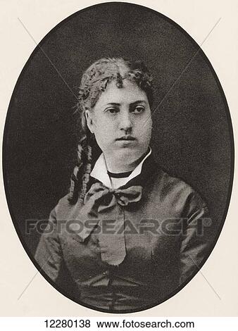 Stock Photo - Rose Cézanne, 1854-1909. Sister of Paul Cézanne. From a photograph c. 1880. From Paul Cézanne, published 1935.. Fotosearch