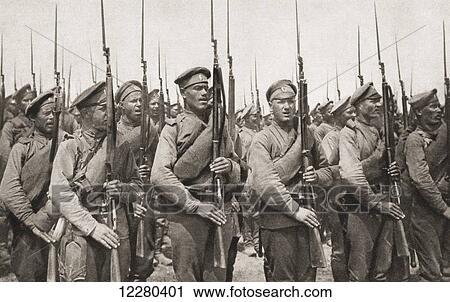 Russian infantry on parade and presenting arms during World War One. From The Illustrated War News, published1915. View Large Photo Image Stock Image - Russian infantry on parade and presenting arms during World War One. From The Illustrated War News, published1915.. Fotosearch