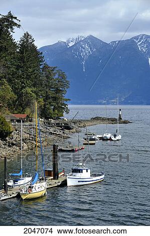 Sailboats On Snug Cove, Bowen Island, Vancouver, British Columbia View Large Photo Image Picture - Sailboats On Snug Cove, Bowen Island, Vancouver, British Columbia. Fotosearch