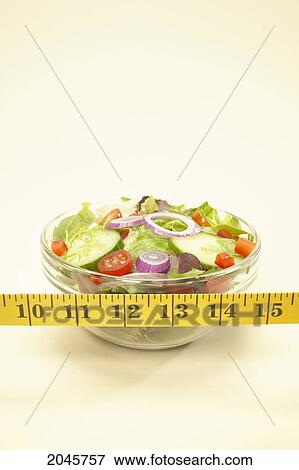Salad With Measuring Tape View Large Photo Image Stock Photo - Salad With Measuring Tape. Fotosearch